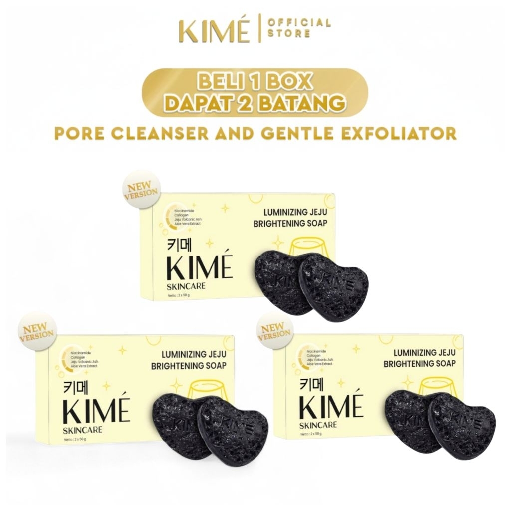 KIME SKINCARE - Jeju Brightening Soap Sabun Batang Isi 3pcs