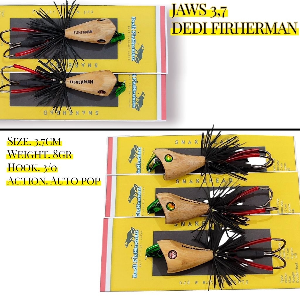 JAWS DEDI FISHERMAN 3,7cm. umapn casting gabus. lure casting