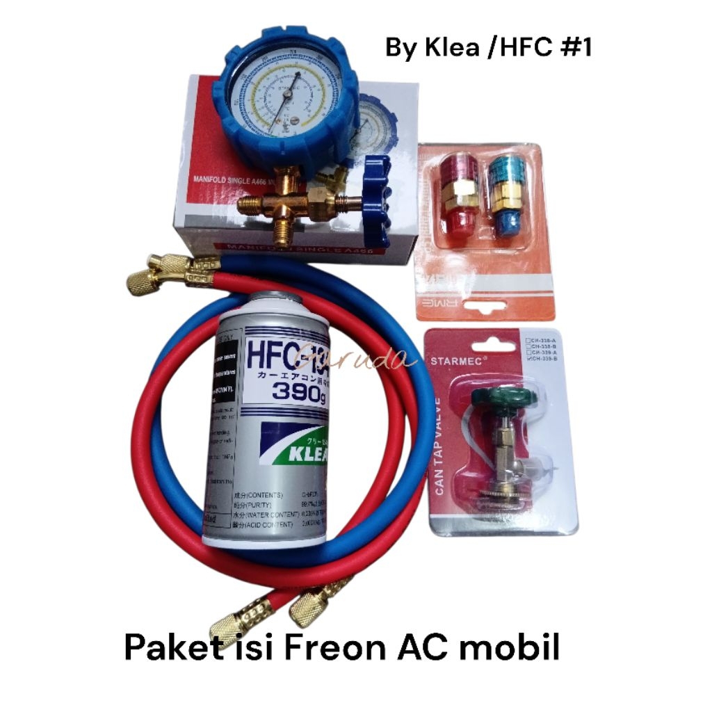 Paket komplit  Pengisian  Freon AC Mobil / Kulkas