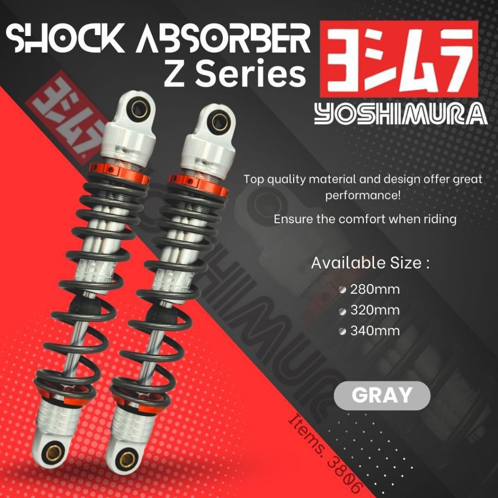 Shock Z Series Belakang Bebek Yoshimura Beat New/Supra Wave/Megapro /Fizr/jupiter z/Rxking