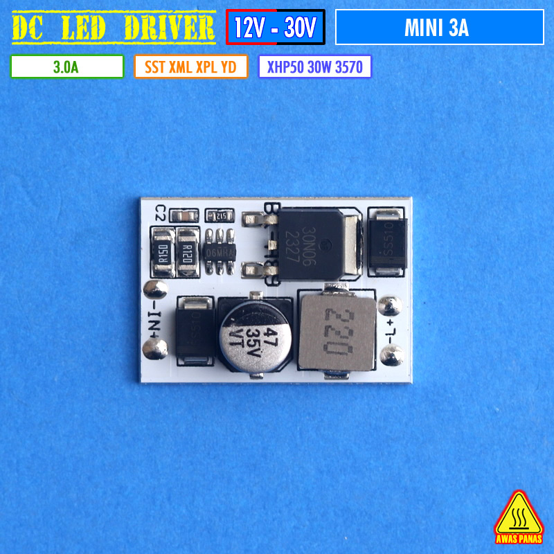 Mini Driver Led 3A AKI 12V 24V CREE XHP50 SST XML XPL Driver MCP 3570 BiLed 30W Dim D2 Laser Projie 