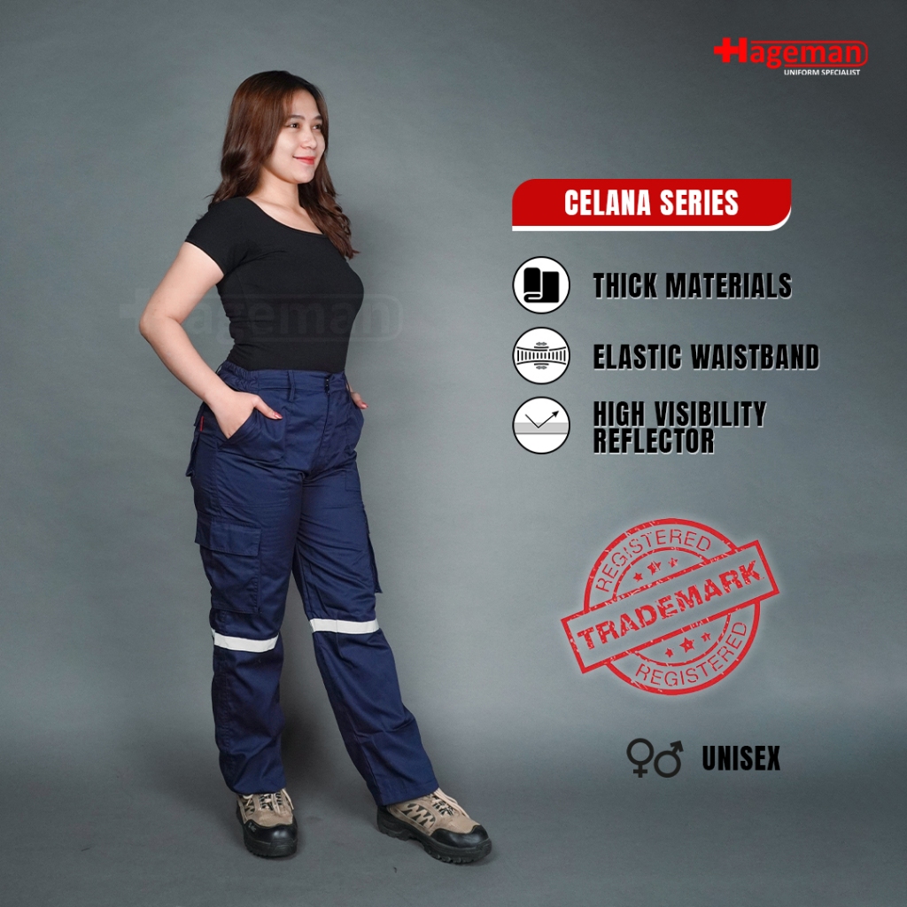 Hageman - Celana Safety / Celana Wearpack Safety Warna Biru Navy