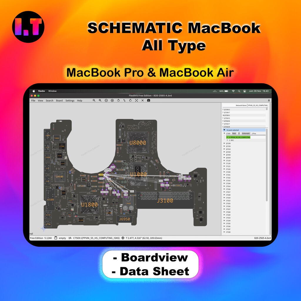 Schematic MacBook All Type, Troubleshooting Tool, Untuk Service, Analisa Jalur dan Analisa Komponen 