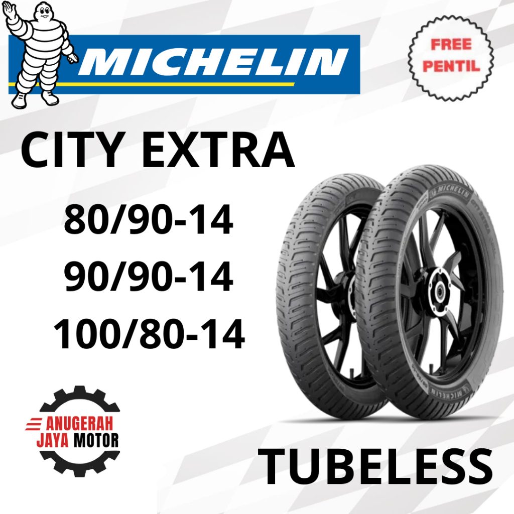 MICHELIN City Extra 80/90-14 90/90-14 100/80-14 Tubeless Ring 14 Ban Motor Ring 14 Ban Motor MICHELI