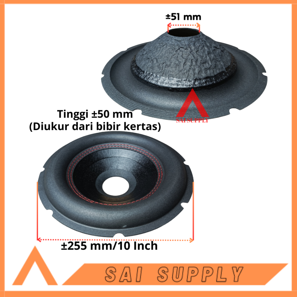 Daun Kertas Speaker 10 inch Subwoofer / Kertas Speaker 10" Subwoofer import