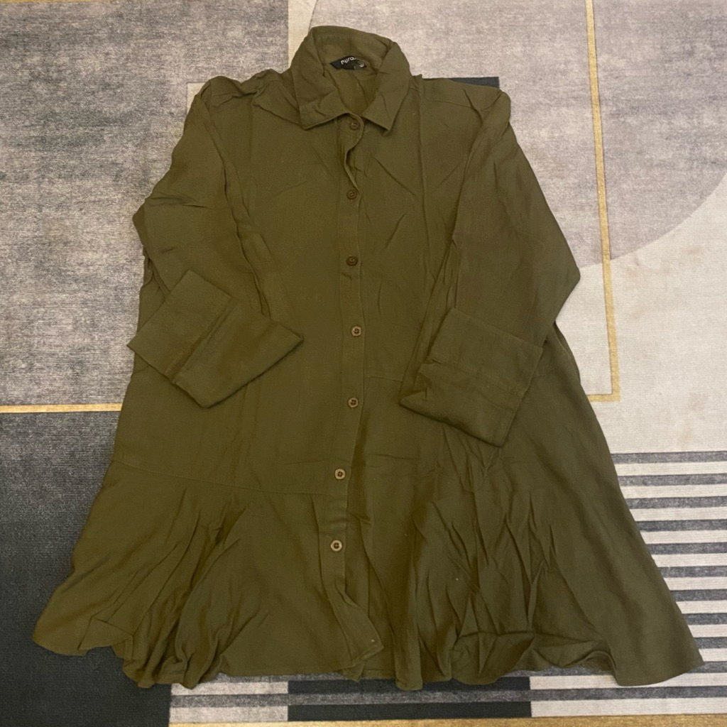 blouse bahan rayon warna army/ blouse rayon adem/ blouse from nurama