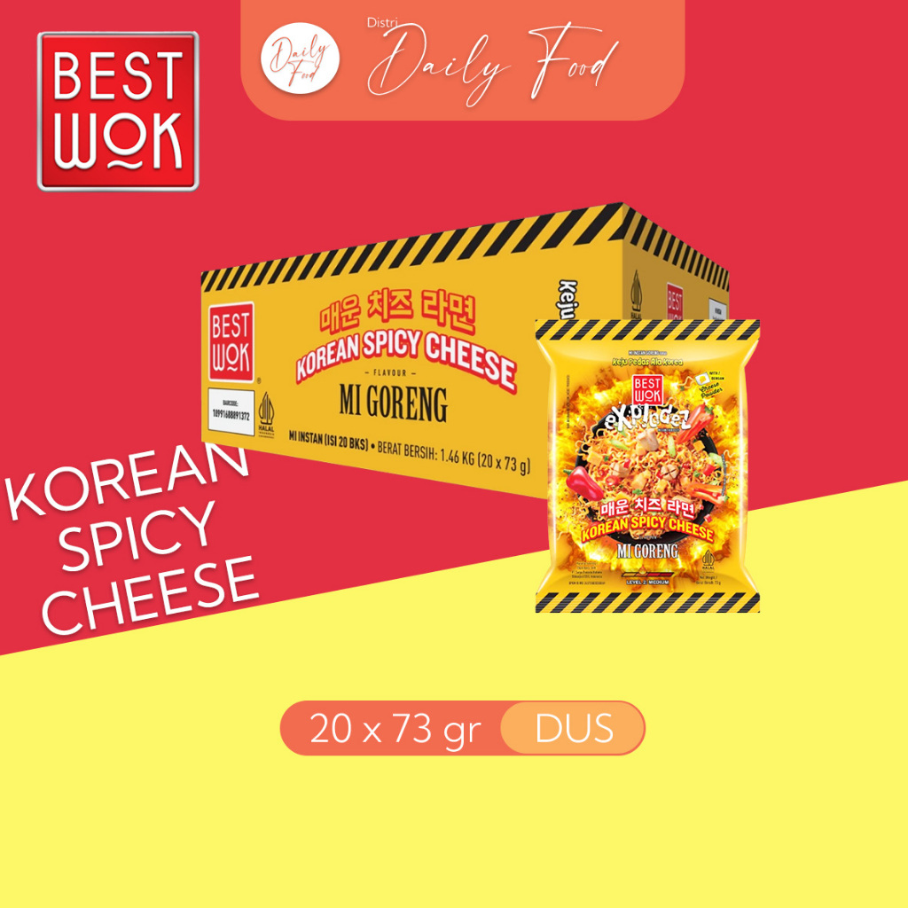 Mie Goreng Best Wok Korean Spicy Cheese - 1 Dus | Best Wok | Mie Goreng