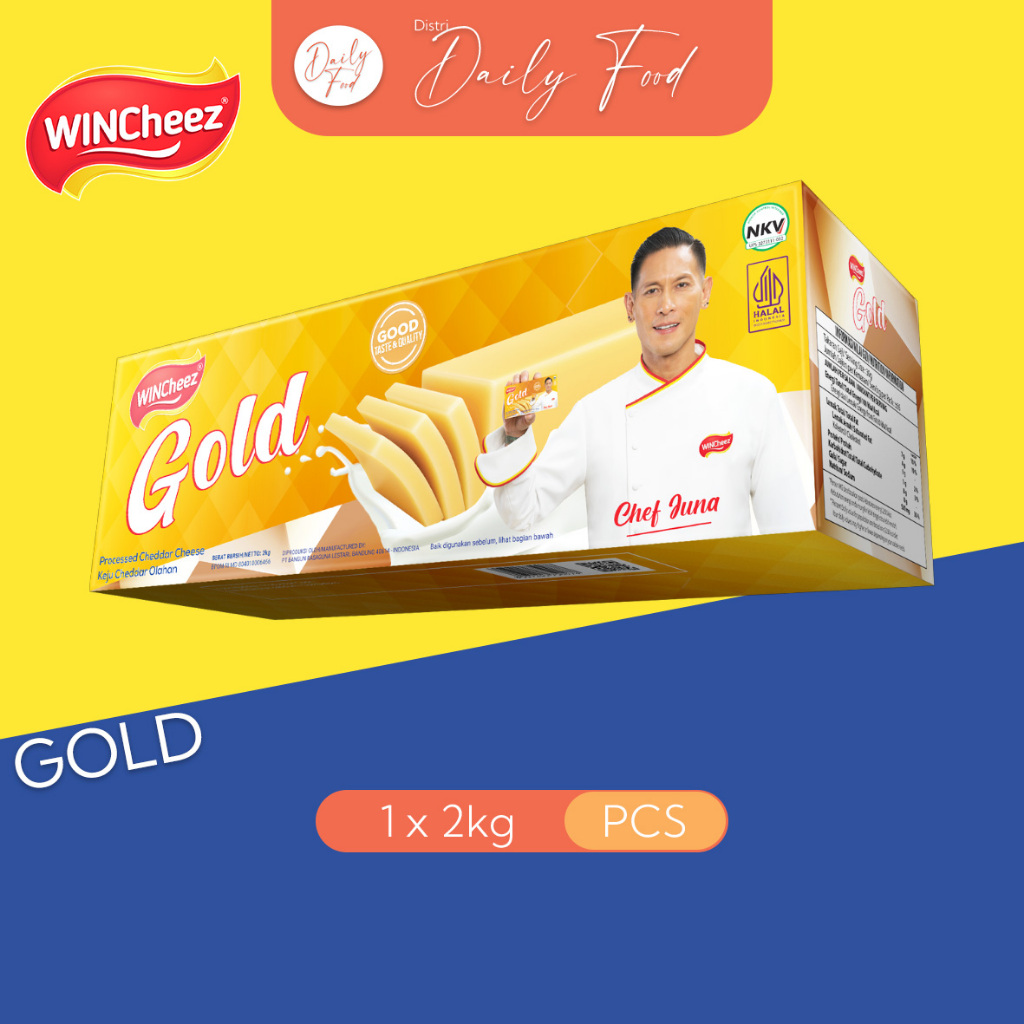 WINCheez Keju Gold 2kg | Keju Wincheez | Keju Gold | Keju Cheddar