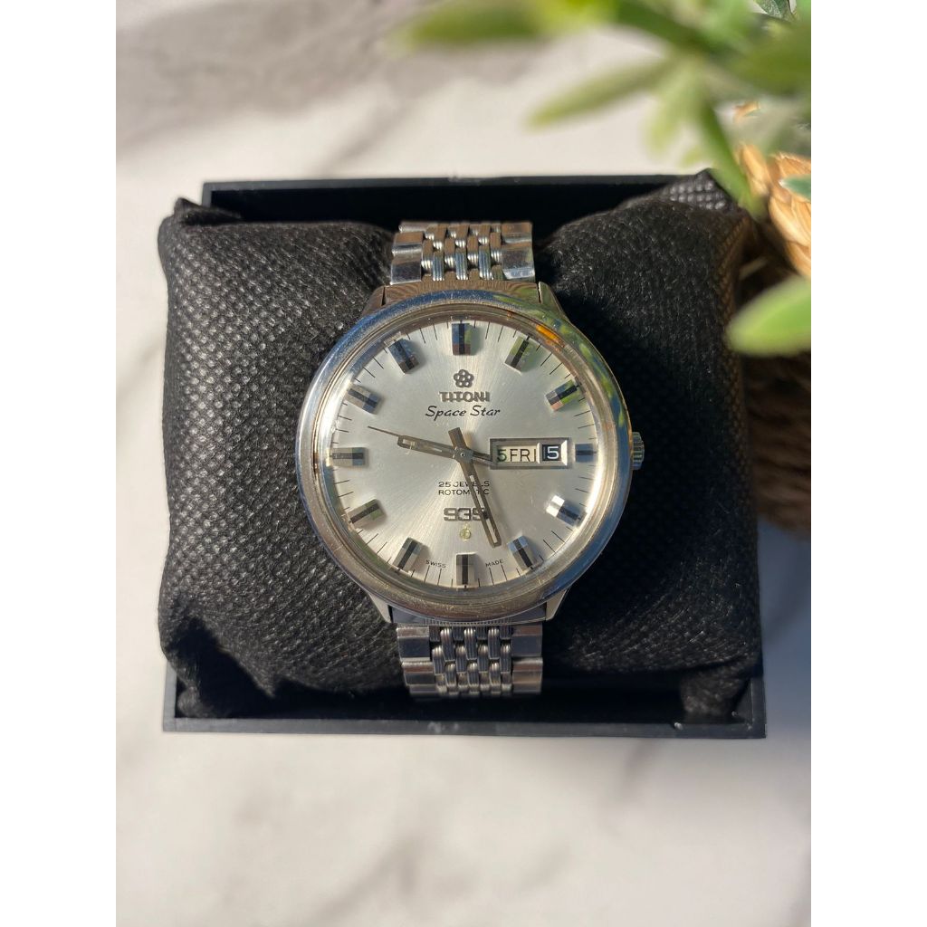 Jam Tangan Titoni Space Star 939 Silver Dial Automatic Swiss