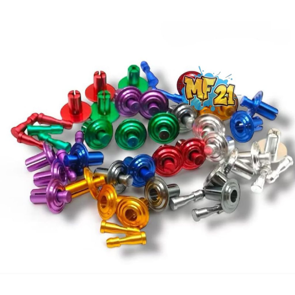 (Harga 1pak isi 10set) Promo Baut Body Klik Stainless Probolt CNC Universal Bisa Honda Dan Yamaha Va