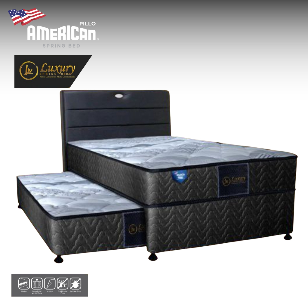 American Pillo Springbed Luxury Set 2in1 Kasur Sorong Twin Bertingkat