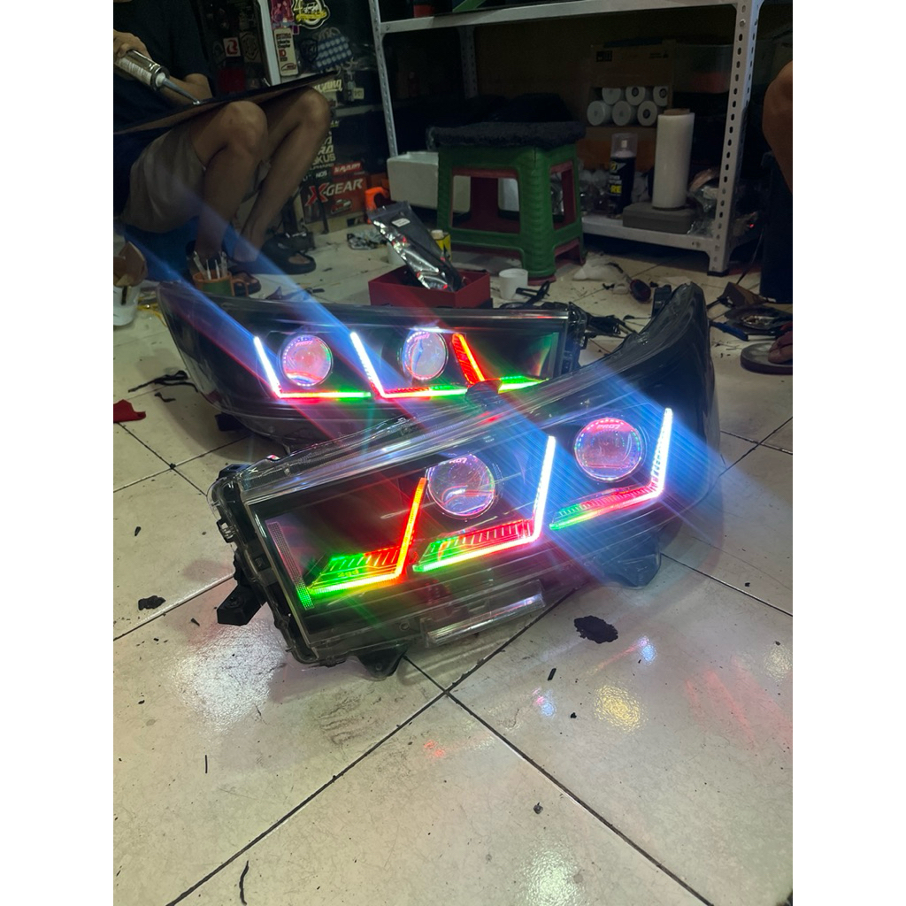 lampu innova reborn headlamp custom innova reborn custom rgb