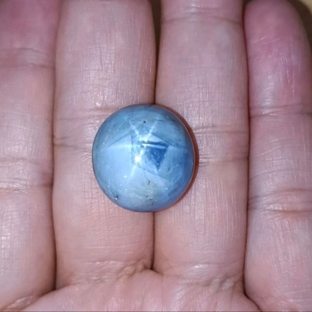Natural Blue Star Sapphire Burma 39.50 cts NH, Memo GRI
