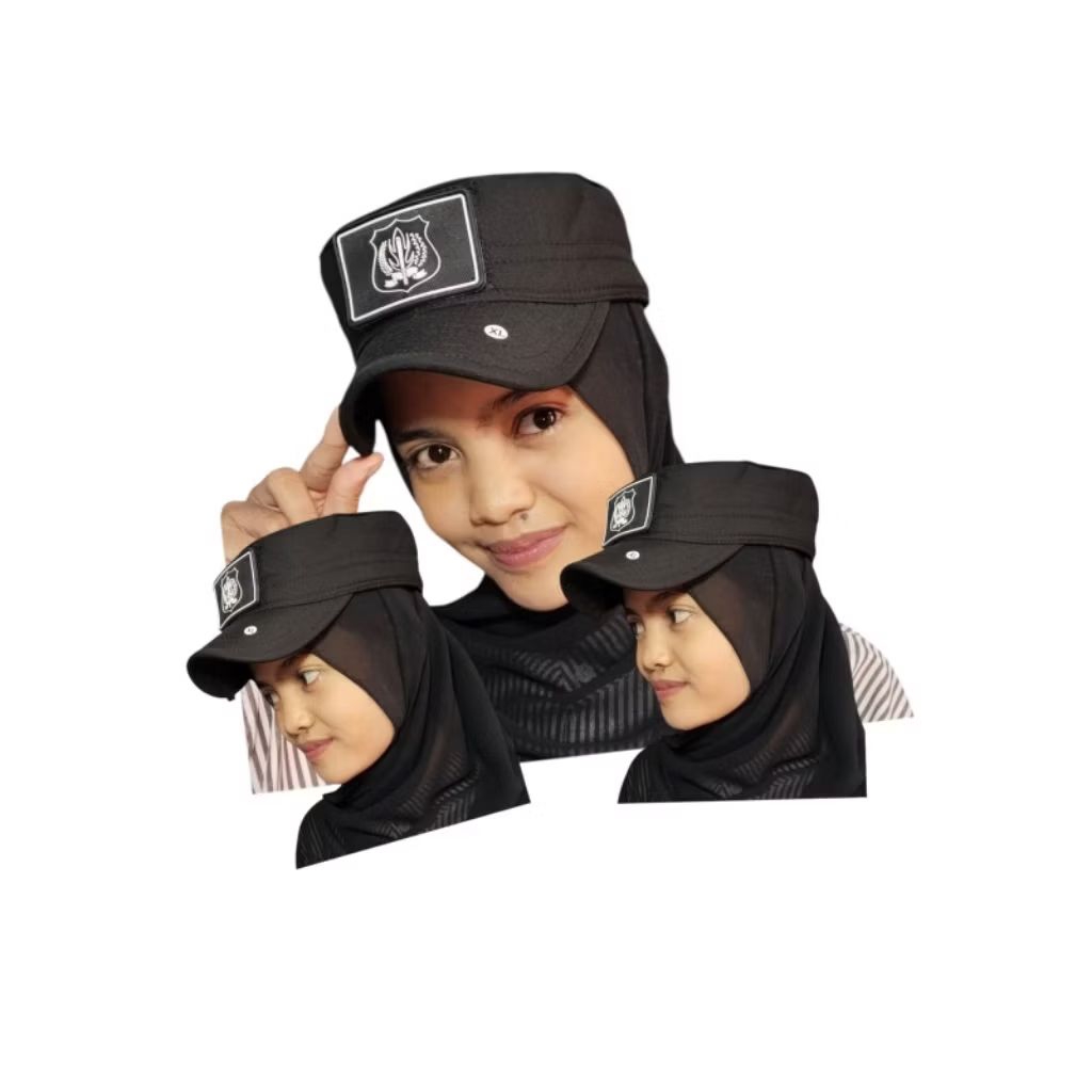 TOPI PED KOMANDO HITAM SATPAM POL PP UNISEK