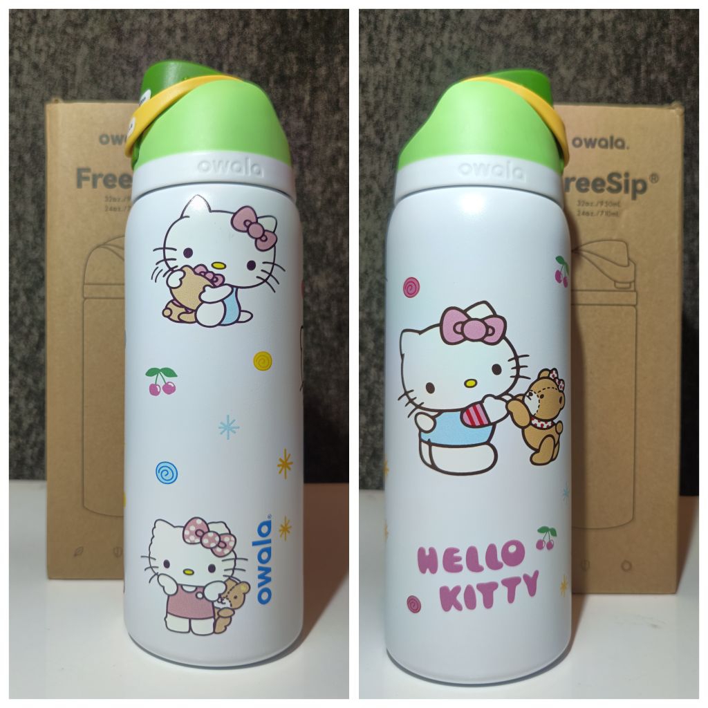 Tumbler Owala Freesip Hello Kitty Warna Putih 32oz 945 ml