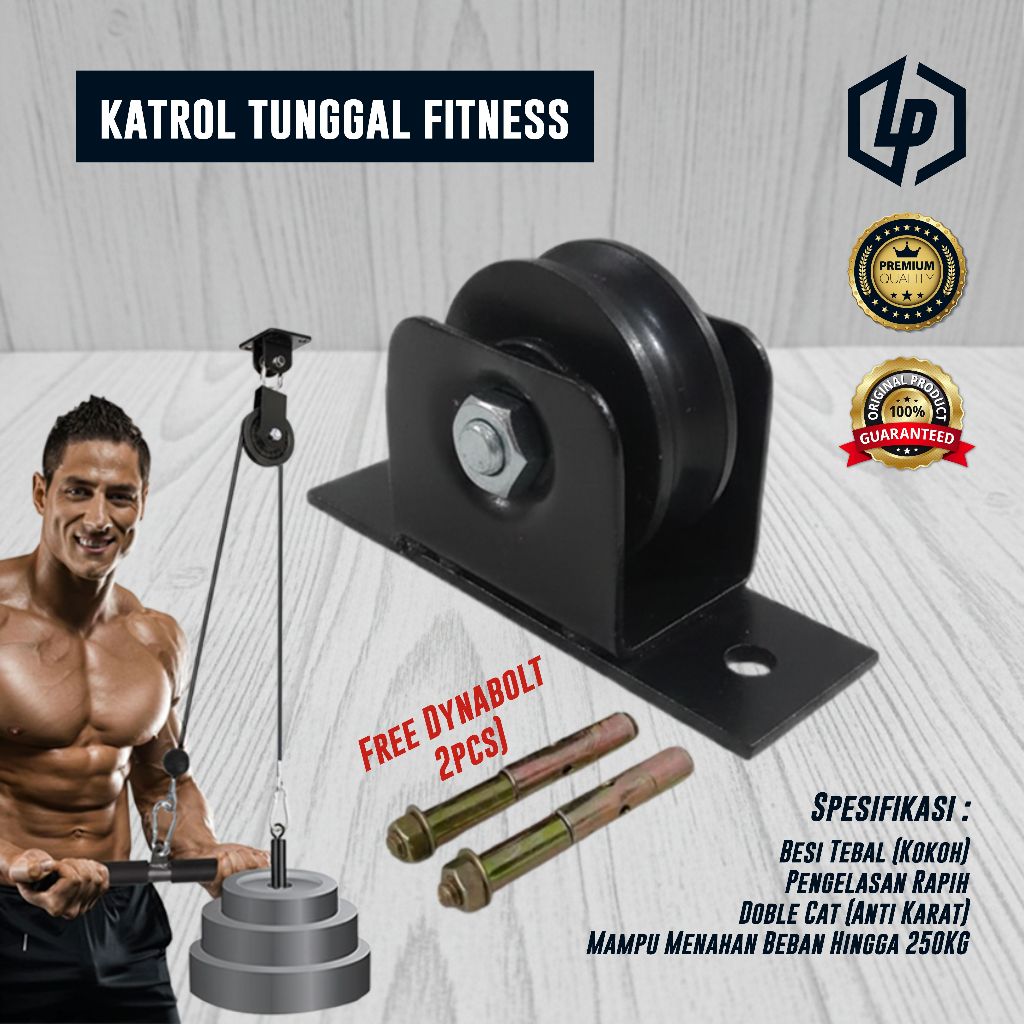 Katrol Tunggal Fitness Gym Pelengkap Pull Down
