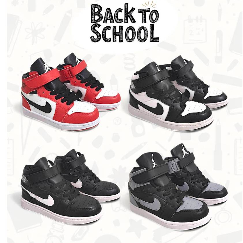 Sepatu Sneakers Jordan Anak Laki Laki Perempuan Size 21-35 Sepatu Sekolah Anak SD TK Free Kaos Kaki