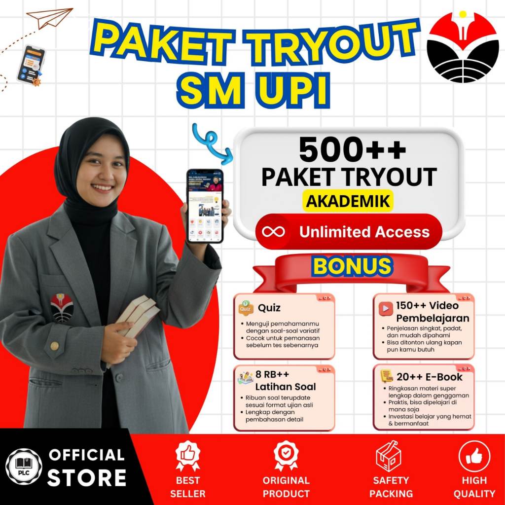 PLC - Tryout Online SM UPI 2026 – Aplikasi CAT Online, Tryout & Akun Belajar Lengkap