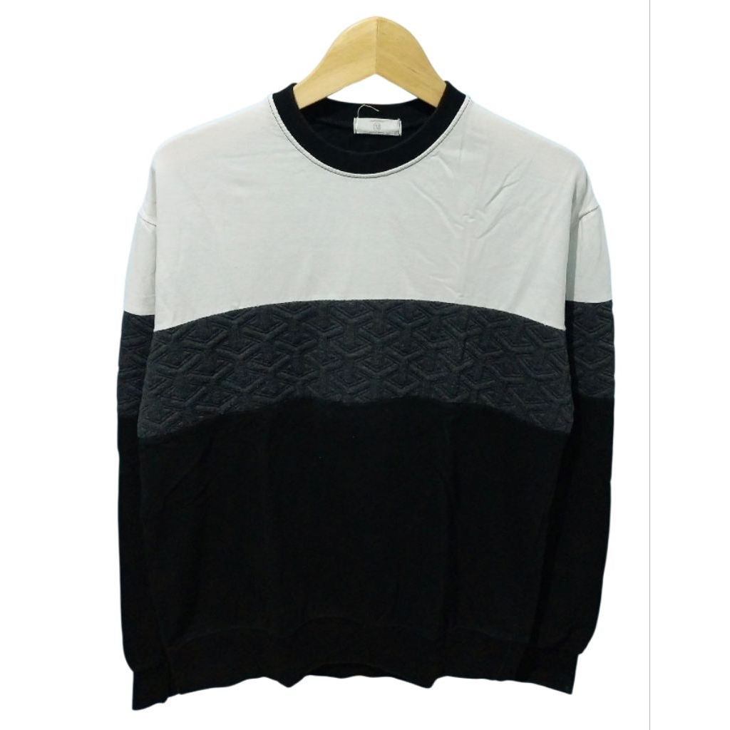 Crewneck Longshirt Fashion 3 Tone