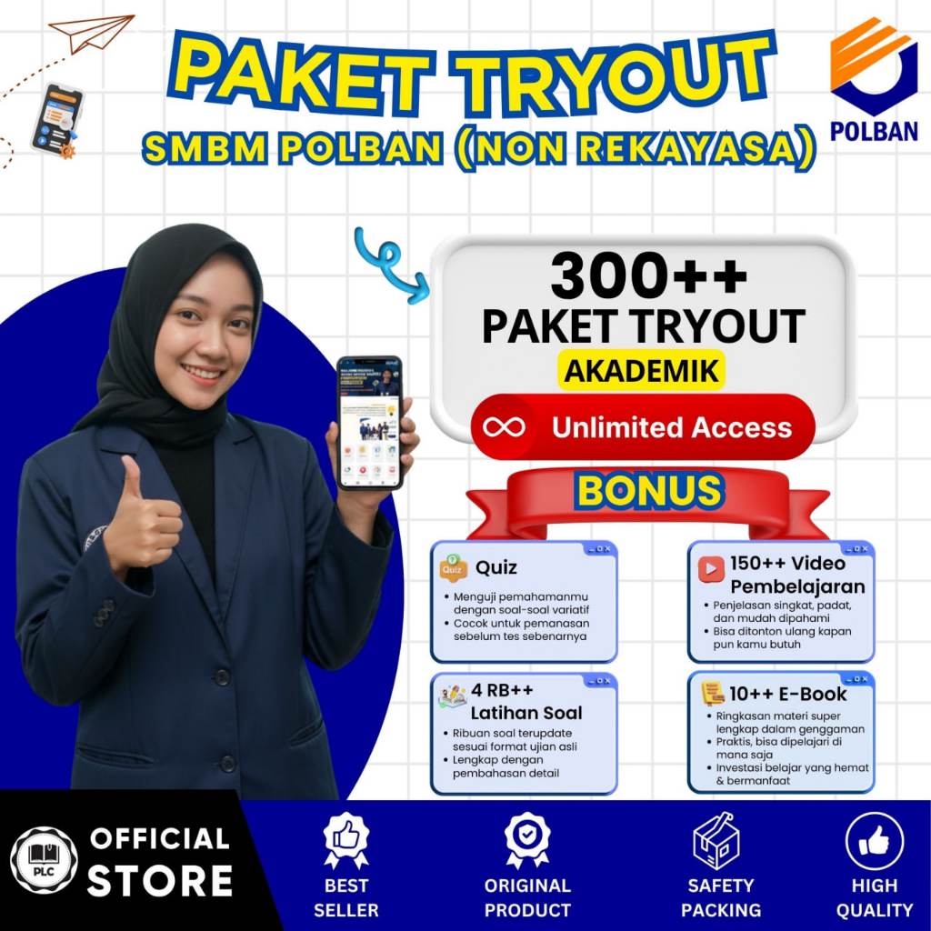 PLC - Tryout Online SMBM Polban (Non Rekayasa) 2026 – Aplikasi CAT Online, Tryout & Akun Belajar Len