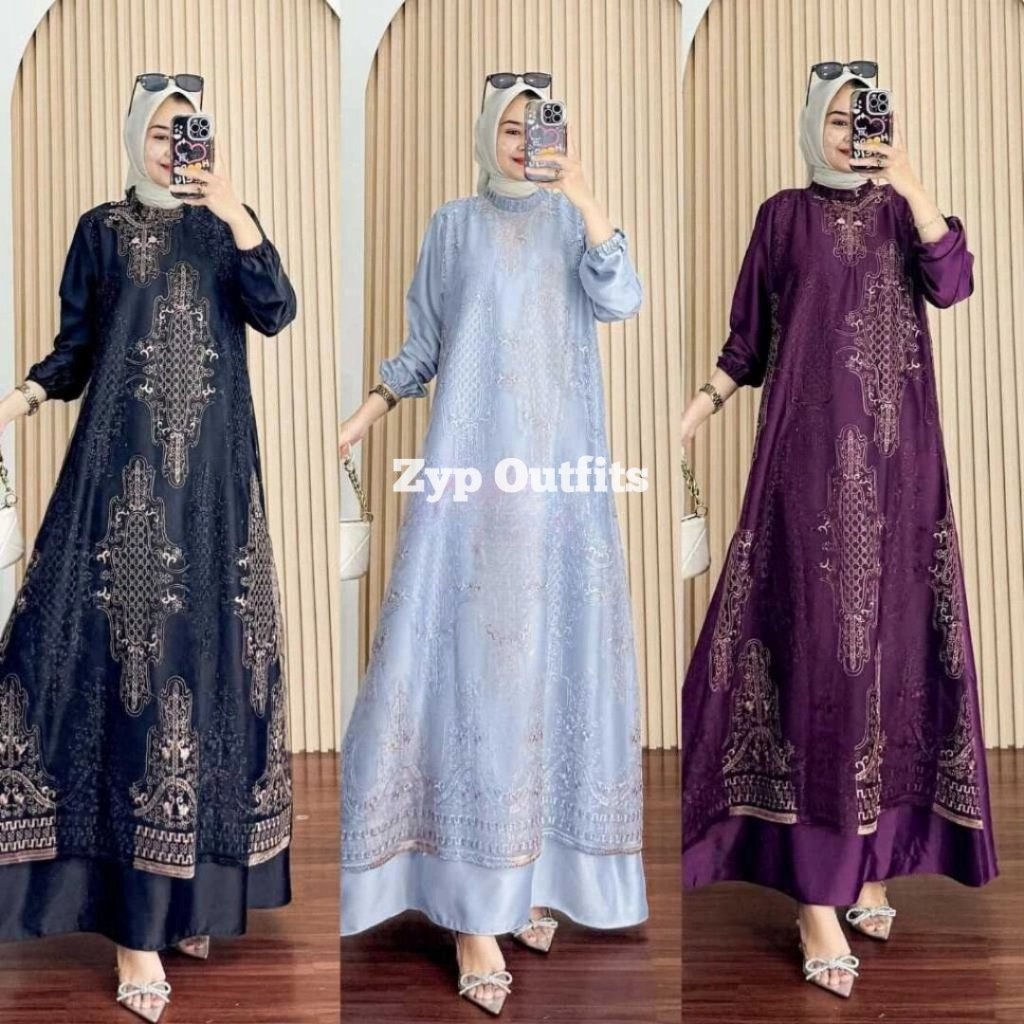 ZYPOUTFITS GAMIS BRUKAT BAHAN VELVET PREMIUM TREND KEKINIAN BRIDESMAID DRESS KONDANGAN AMELLA DRESS 