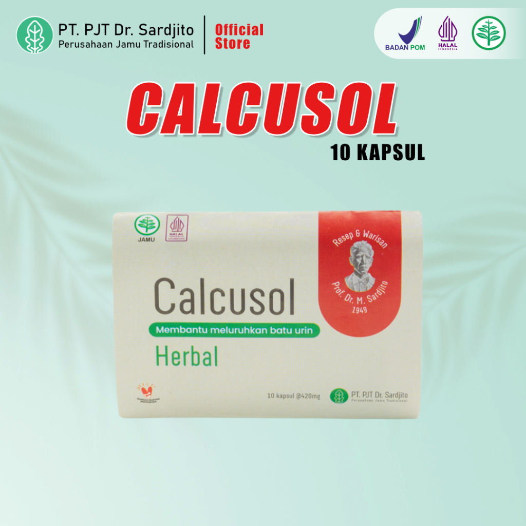 Calcusol Strip 10 Kapsul Obat Herbal Batu Ginjal, Aman & Terpercaya