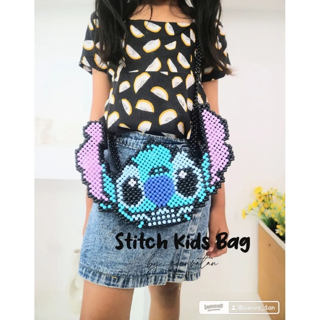 Stitch Kids Beaded Bag - Tas Anak anak Stitch Handmade