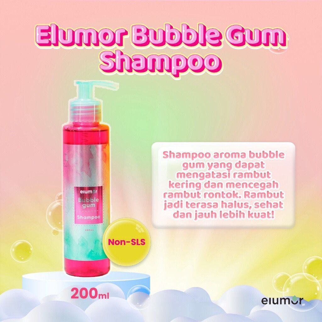 elumor bubble gum shampo 200ml