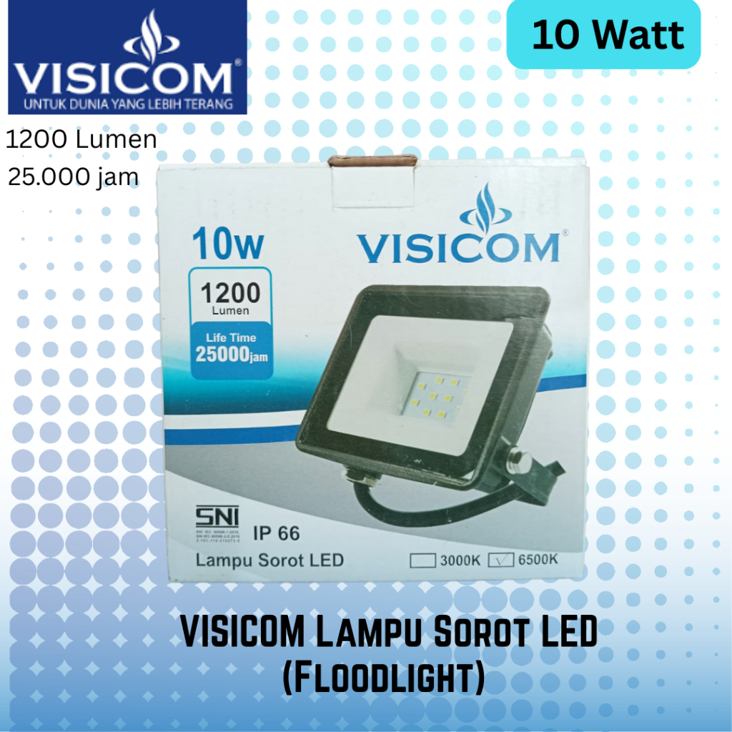 VISICOM LAMPU SOROT LED (FLOOD LIGHT) 10 WATT