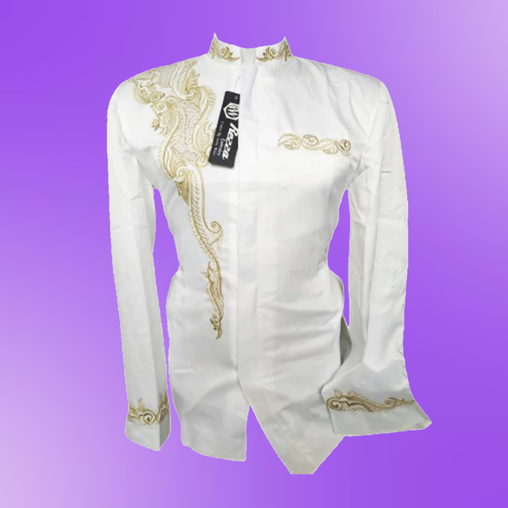 (COD) Baju Jas Koko Jasko Putih Batik Atasan Muslim Pria Dewasa Lengan Panjang Kelas Piyayi