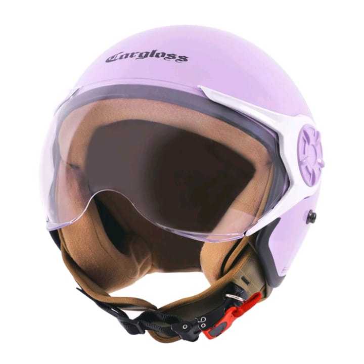 Cargloss yrh hijab lilac terbaru (Ungu) Retro Helm Half kowijo