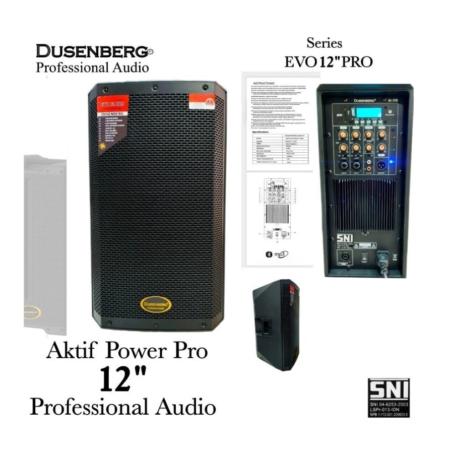 SPEAKER ACTIVE DUSENBERG EVO 12 600WATT 12INCH SPEAKER AKTIF DUSENBERG 12 INCH PROFESSIONAL AUDIO