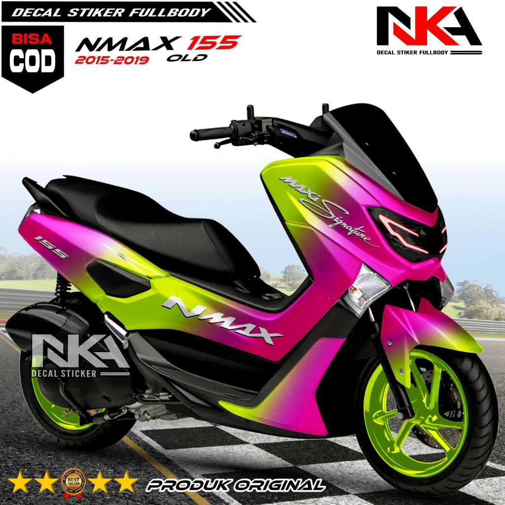 Decal Fullbody NMAX 2015-2019 Tahan Lama Keren Stiker Nmax 155 Old Motif Bunglon Ea