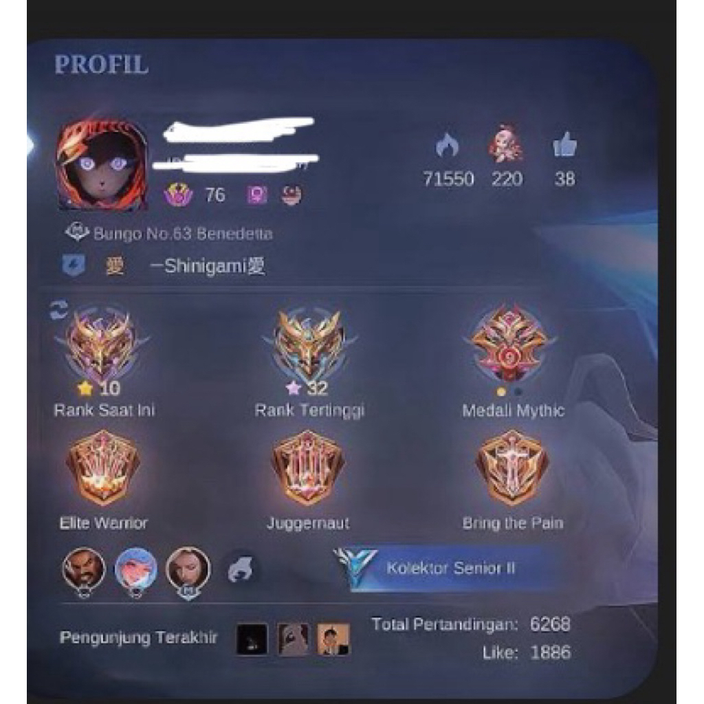 akun game pro player Mbl Legend