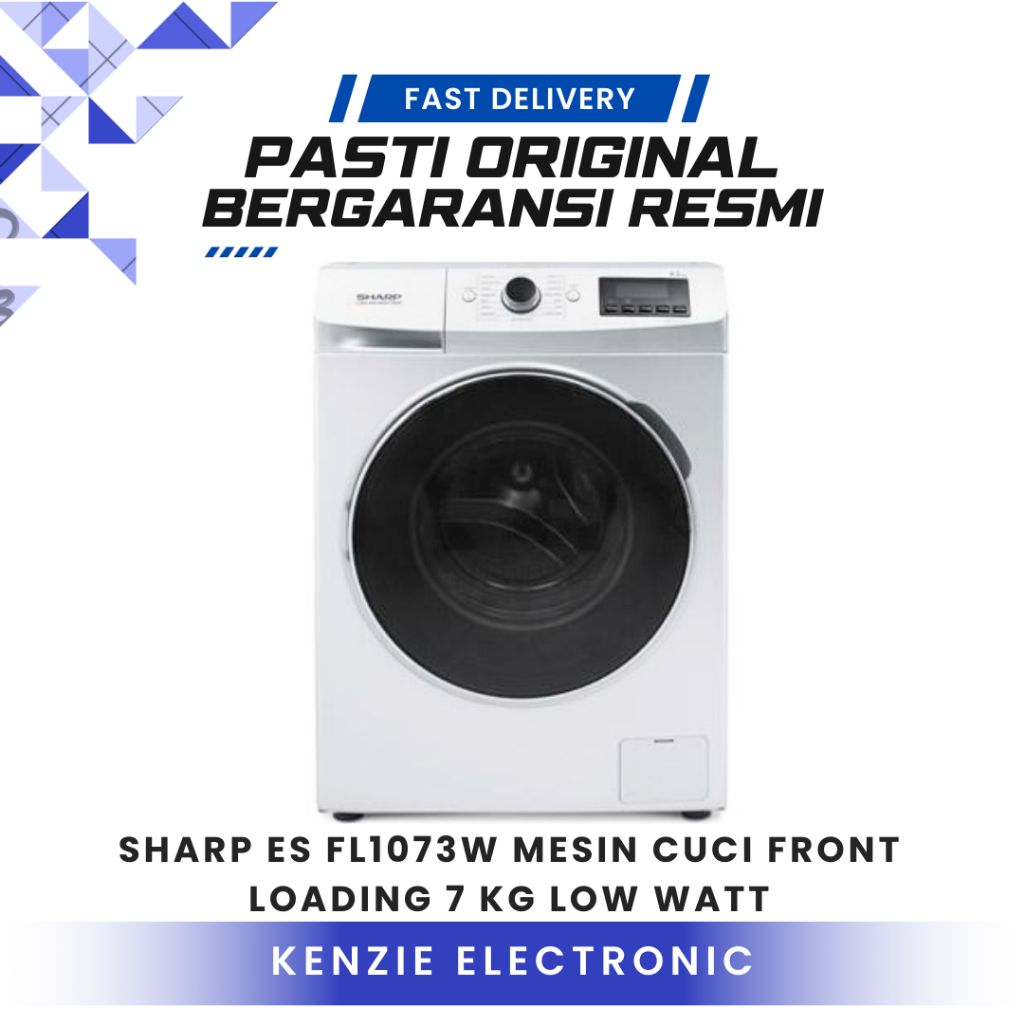 MESIN CUCI FRONT LOADING 7KG SHARP ES-FL1073W MESIN CUCI 7KG LOW WATT