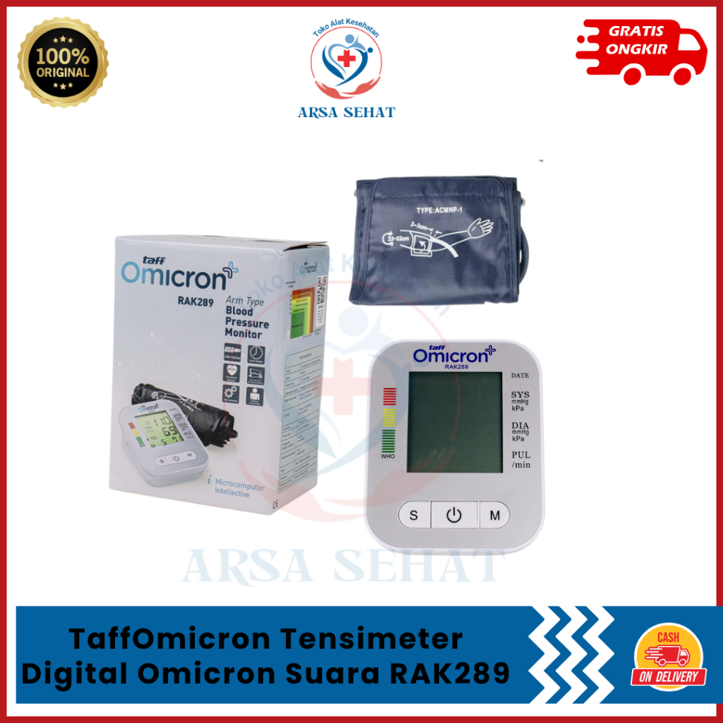 TaffOmicron Tensimeter Digital Omicron Suara RAK289/ Blood Presure RAK 289 Voice