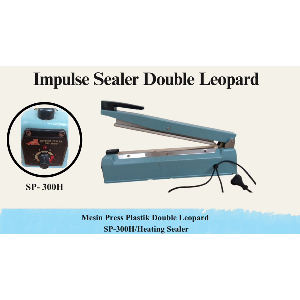 Mesin Press Plastik Impulse Sealer Double Leopard