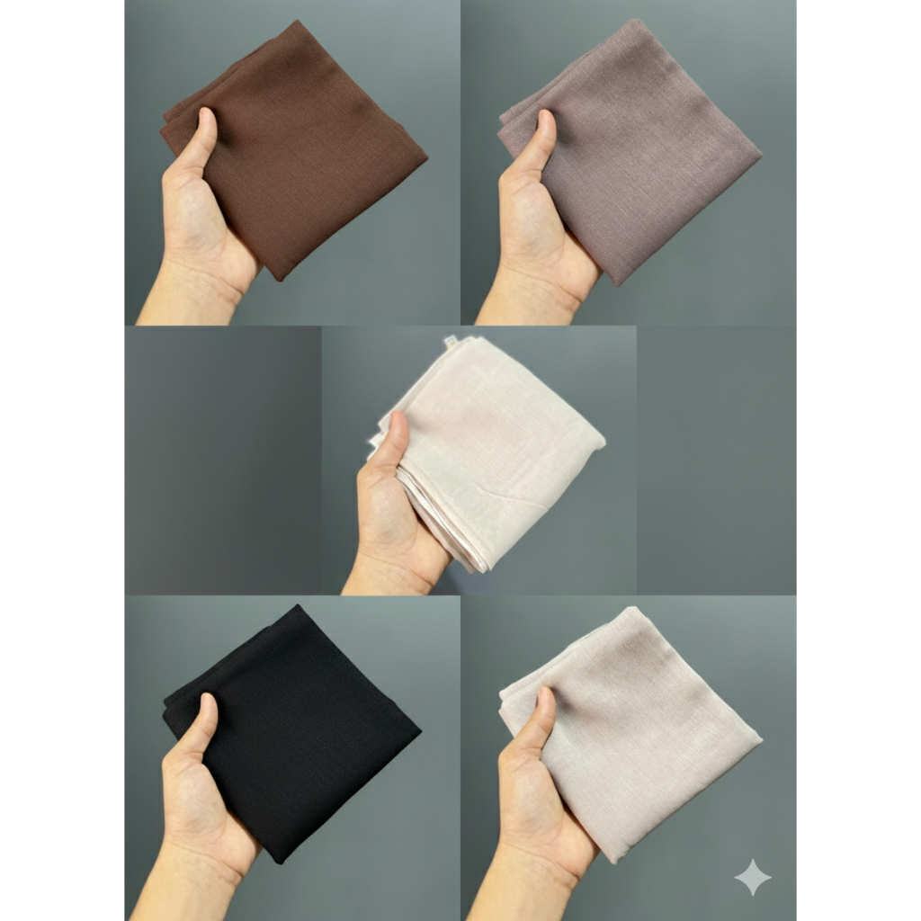 Hijab segi empat Paris Jadul Voal Adem Dengan Charm Rose Gold termurah