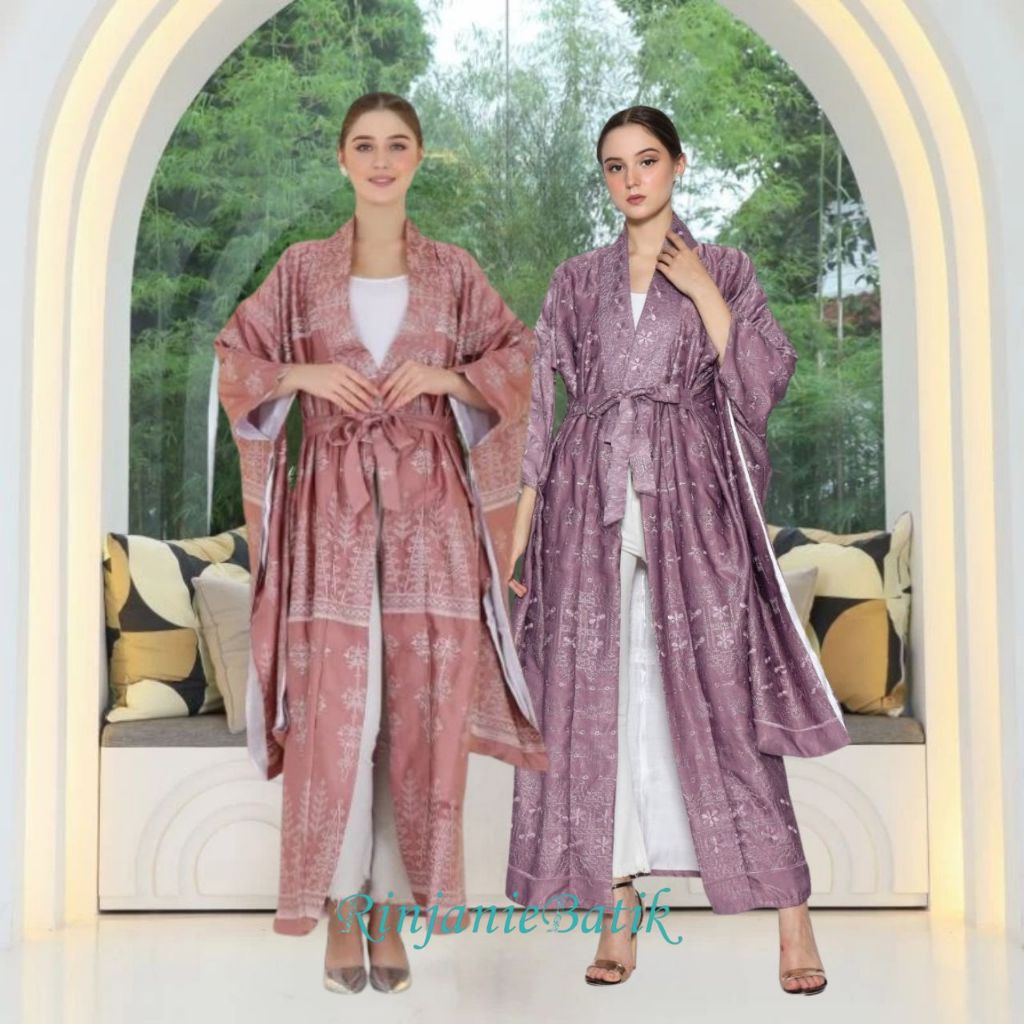 Rinjanie Batik x Senorita - KYTO - Outer Kyoto Bordir - Embroidery Long Outer - Outer Long Dress Bor