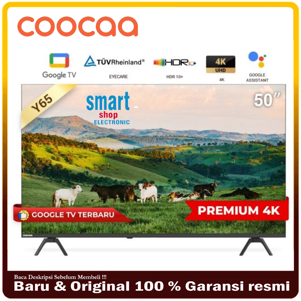 LED COOCAA TV 50 inch GOOGLE TV-Smart TV-4K UHD-Dolby Audio (Coocaa 50Y65)