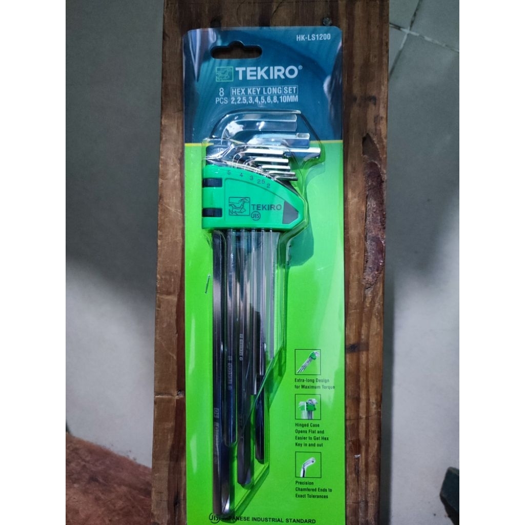 tekiro Ls1200 kunci L set panjang 8pcs hex key LS 1200