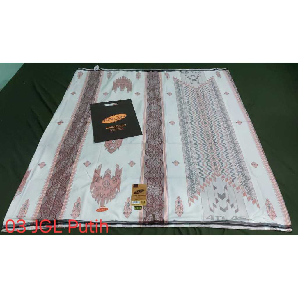 TERMURAH SARUNG ATLAS SUPER PREMIUM 980 BRONZE PUTIH 03  OBRAL MURAH