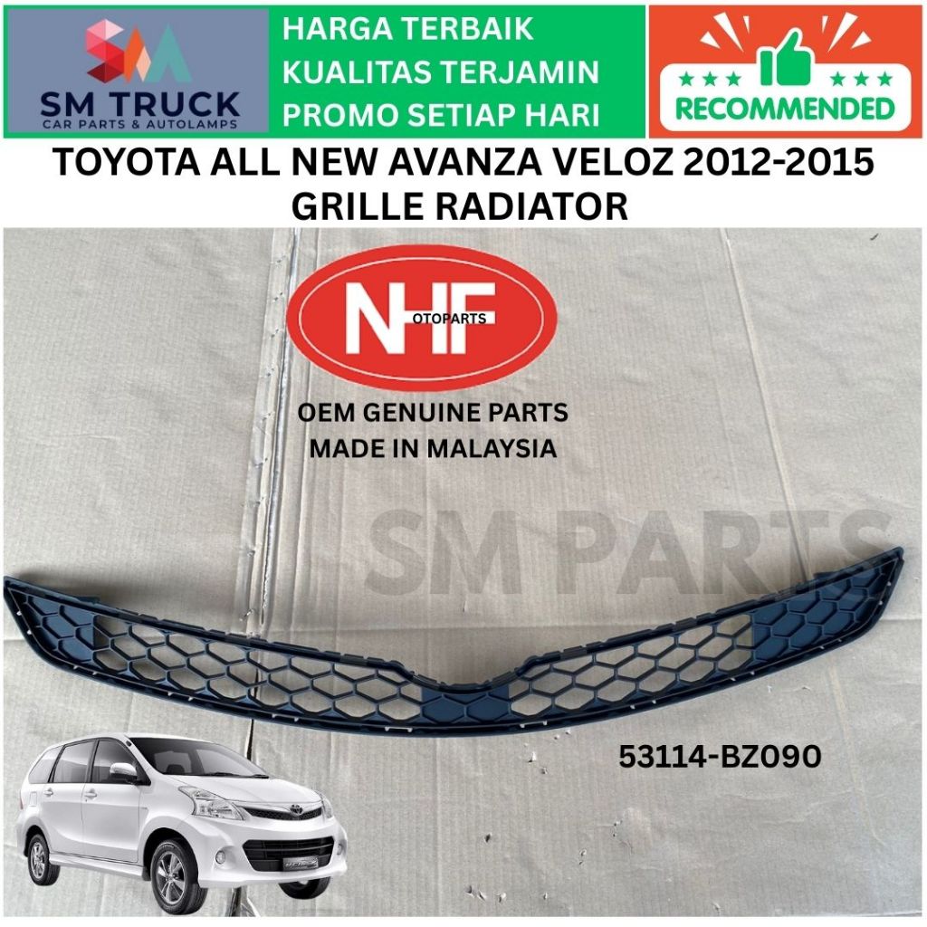 (NHF MALAYSIA) GRILL GRILLE RAM DEPAN ALL NEW AVANZA VELOZ 2012 2013 2014 2015 BARU OEM IMPORT