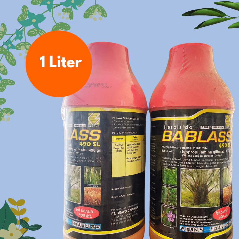 BABLAS 490SL 1 LITER HERBISIDA SISTEMIK / OBAT RUMPUT MATI SAMPAI AKAR / BABLAS 1LITER
