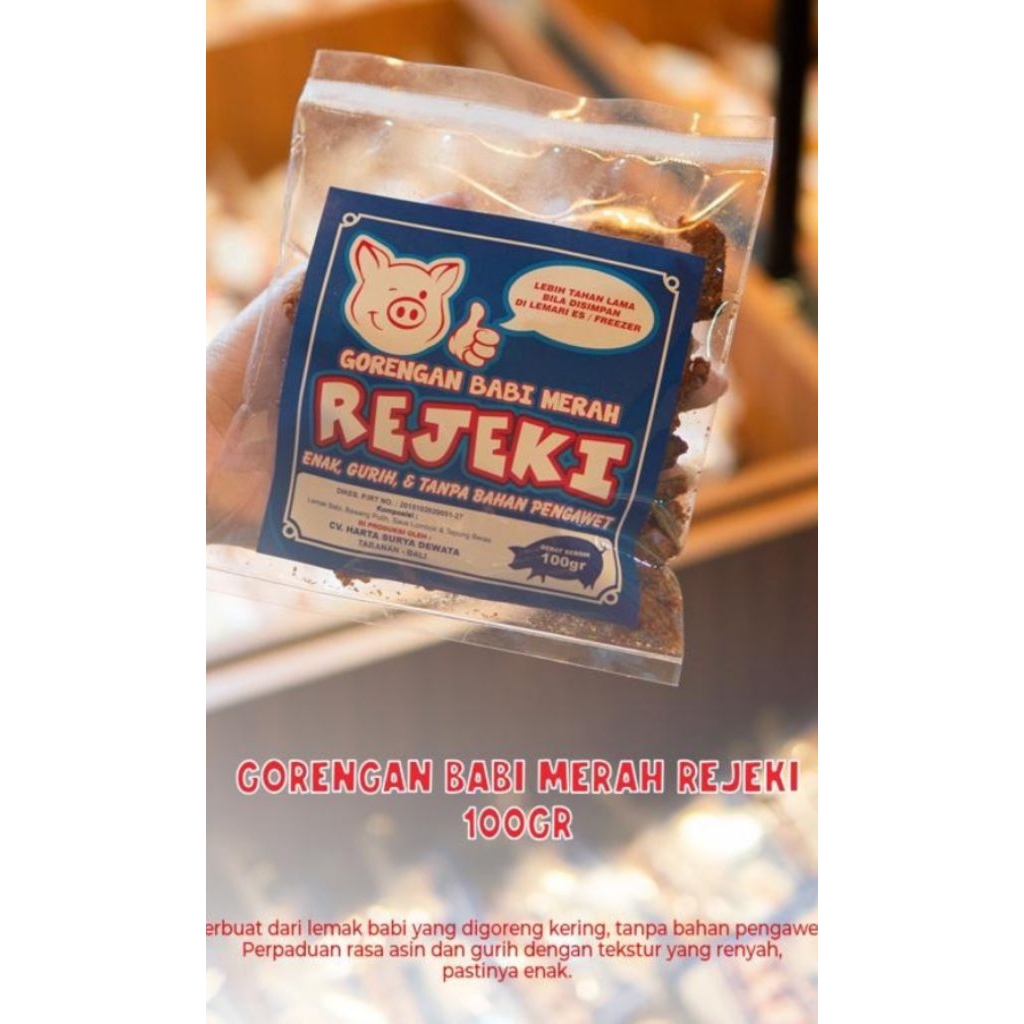 gorengan babi merah rejeki free bubble wrap gorengan babi merah rejeki Bali siap makan oleh oleh Bal