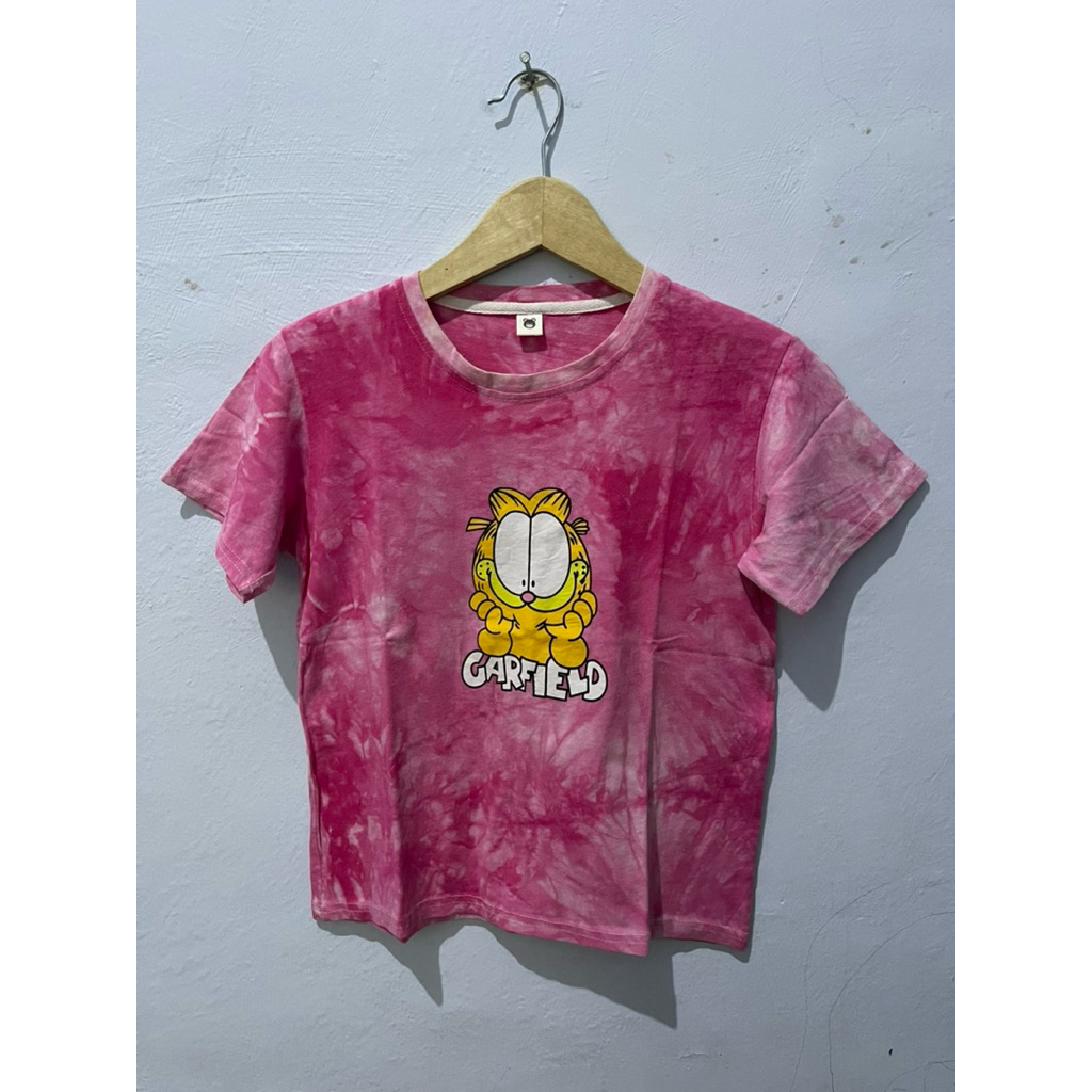 Kaos Tie Dye Karakter Garfield Original Second