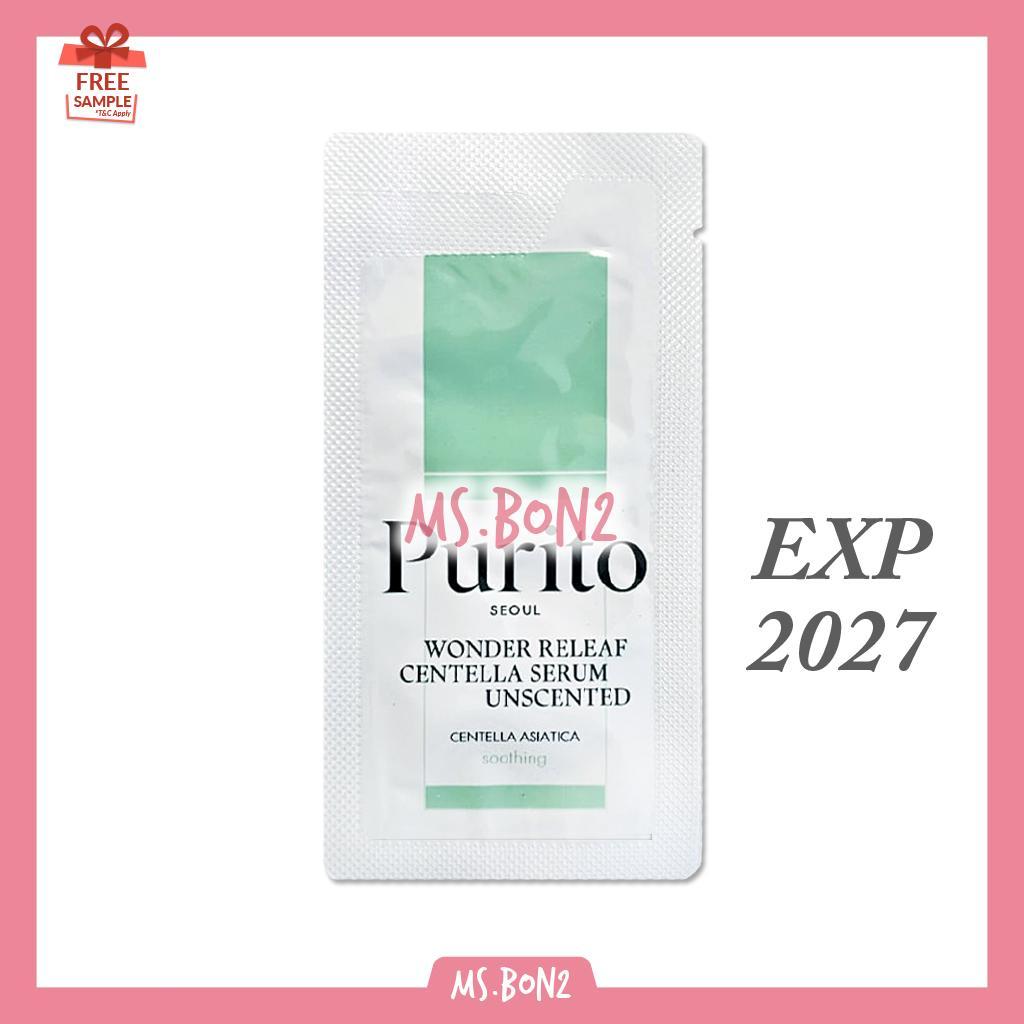 Renew PURITO Seoul Wonder Releaf Centella Serum Unscented Sample Sachet Trial Travel Size