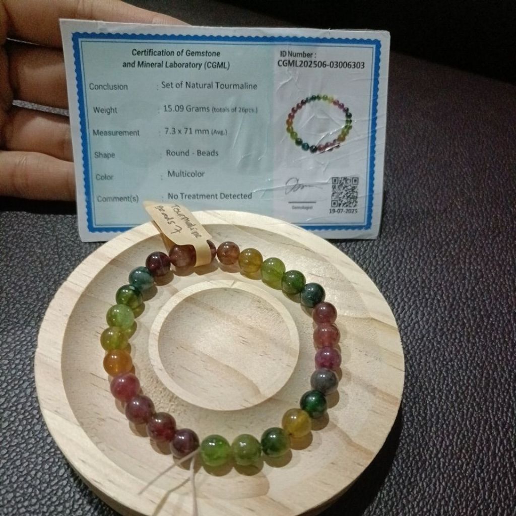 Gelang Natural Batu Alam Tourmaline