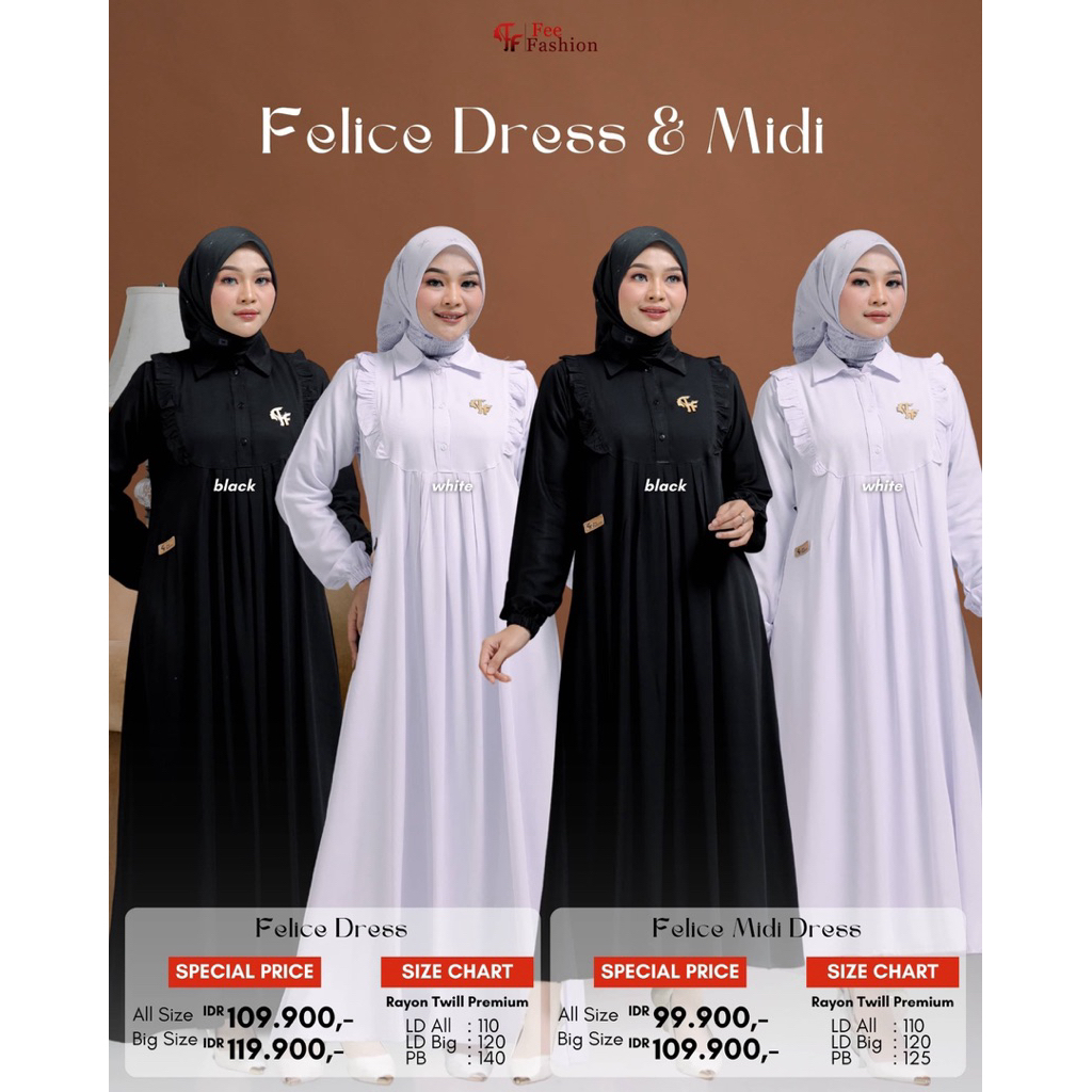 Fee Fashion - Dress / Midi Dress / Gamis / Felice Dress & Midi Fee Fashion
