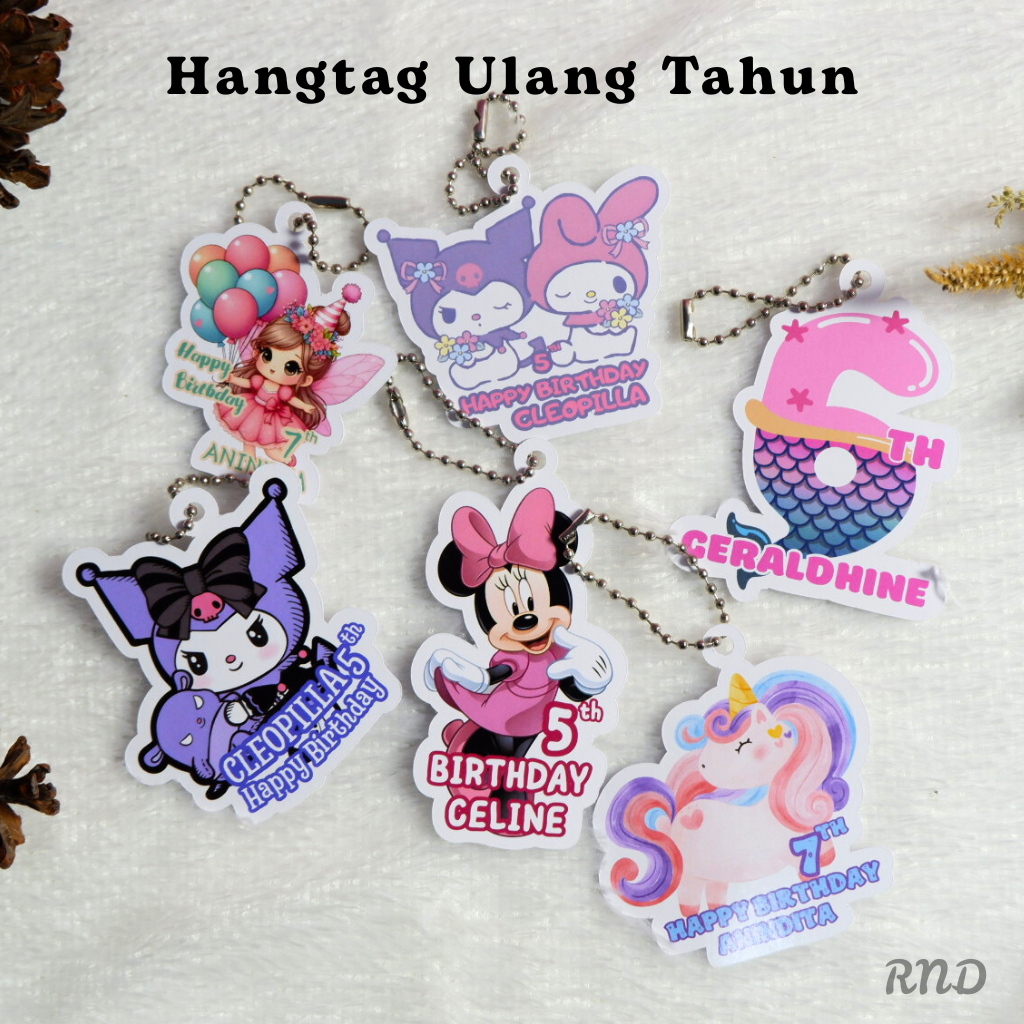 Hang Tag Happy Birthday/Hangtag Ulang Tahun/Hang Tag Custom/Hang Tag Birthday/Hang Tag Murah